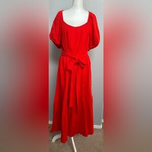 ARULA Elegant Red Women's Driss size X ( 100% cotton)